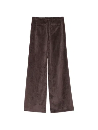 Cenere Corduroy Wide-leg Trousers In Brown