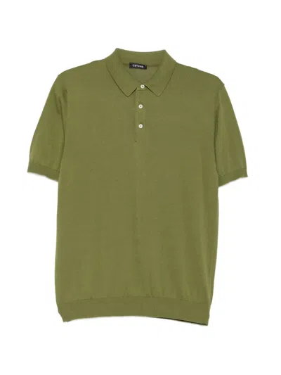 Cenere Cotton Polo Shirt In Green