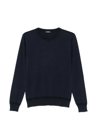 Cenere Crew-neck Long-sleeve Sweater In Black