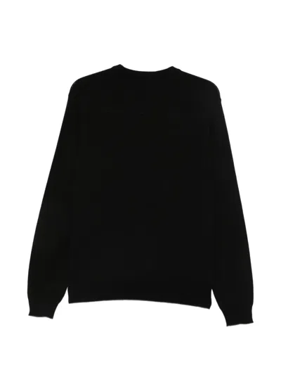 Cenere Crew-neck Long-sleeve Sweater In Black