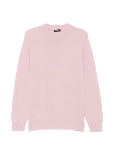 Cenere Crew-neck Ribbed-trim Sweater In Pink