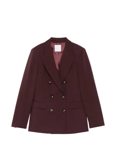 Cenere Double-breasted Peak-lapel Blazer In Animal Print