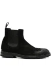 Cenere Elasticated-panel Brogue Chelsea Boots