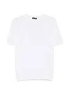 Cenere Fine-knit T-shirt In White