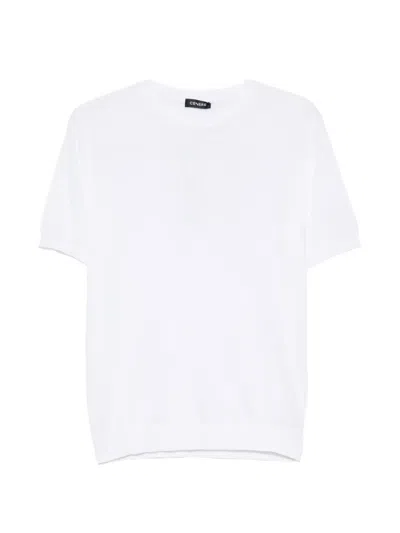 Cenere Fine-knit T-shirt In White