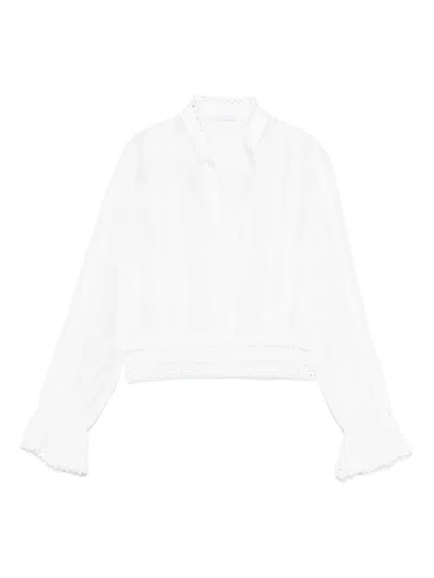 Cenere Embroidered Blouse In White