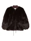 Cenere Gb Faux Fur Bomber Jacket In Brown
