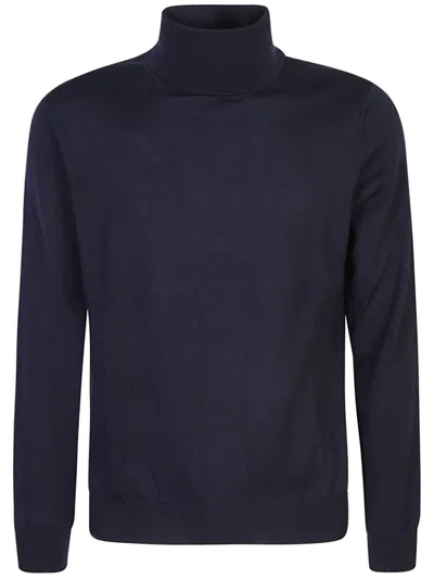 Cenere Gb Fine-knit Roll-neck Jumper In Blue