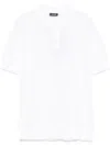 Cenere Knitted Polo Shirt In White