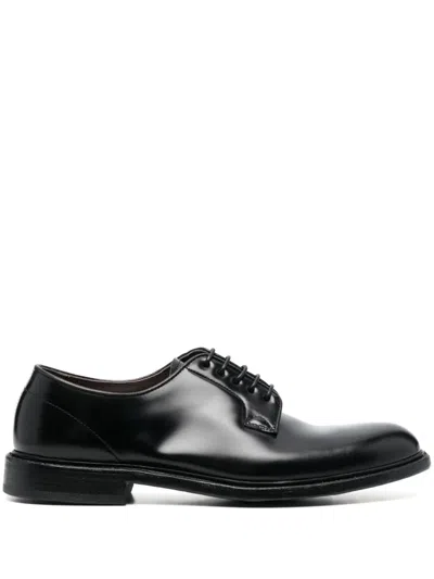 Cenere Lace-up Leather Oxford Shoes In Black