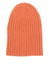 Cenere Ribbed Beanie Hat In Orange