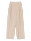 Cenere Pleat-detailed Trousers In Neutrals