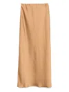 Cenere Satin Maxi Skirt In Brown