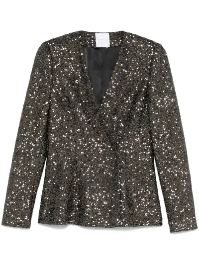 Cenere Sequinned Blazer In Brown