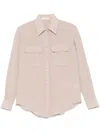 Cenere Silk Shirt In Neutrals