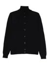 Cenere High-neck Cardigan In Black
