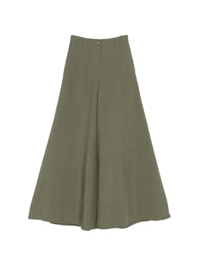 Cenere Long Forest Green Skirt