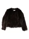 Cenere Long-sleeved Coat In Brown