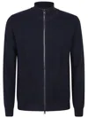 Cenere Maglia Con Zip In Lana  In Blue