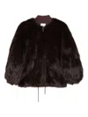Cenere Gb Faux Fur Bomber Jacket In Brown