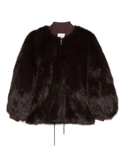Cenere Maglieria Coats In Brown
