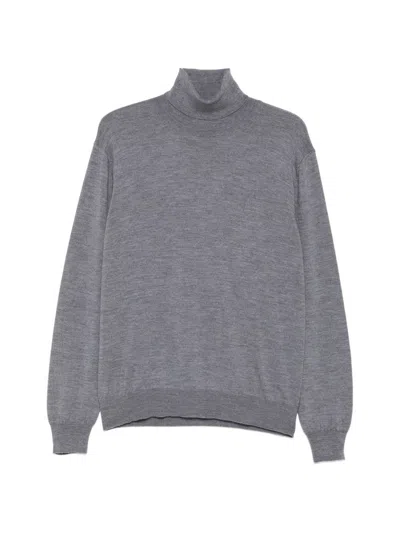 Cenere Maglieria Grey Turtleneck Sweater In Gray