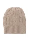 Cenere Cashmere Beanie In Brown
