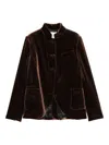 Cenere Velvet Jacket In Brown