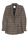 Cenere Check-print Blazer In Brown