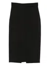 Cenere Slit Pencil Skirt In Black