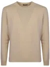 Cenere Gb Maglia 100% Cashmere Pregiato Finezza 12 P In Beige