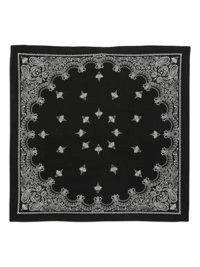 Cenere Paisley-pattern Bandana Scarf In Black