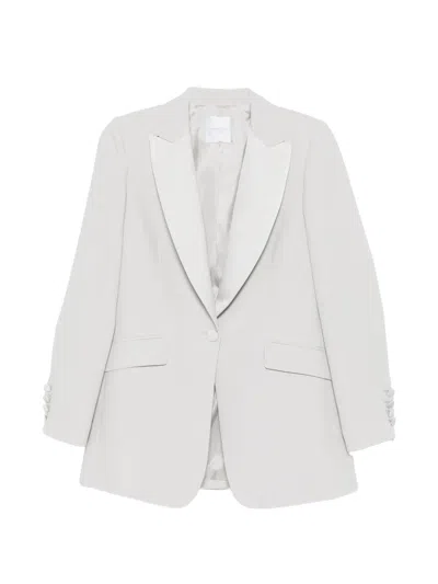 Cenere Peak-lapel Single-breasted Blazer In Neutral
