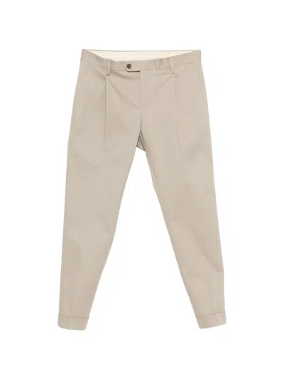 Cenere Pleated Cuffed Trousers In Neutral