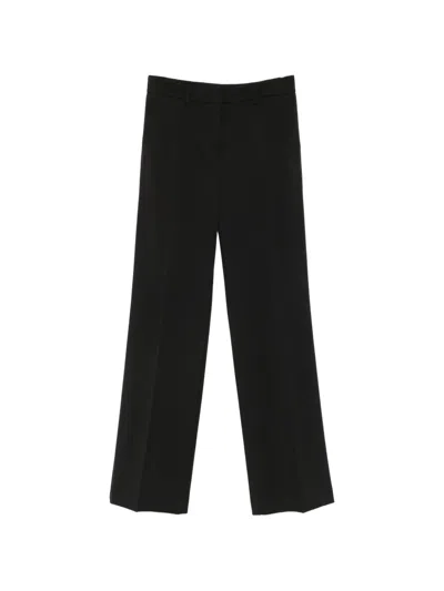 Cenere Pressed-crease Straight-leg Tailored Trousers In Black