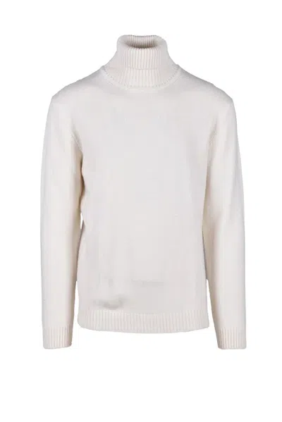 Cenere Pure Cashmere Sweater In White