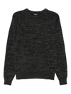 Cenere Raglan-sleeve Wool Sweater In Black