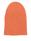 Cenere Ribbed Beanie Hat In Burgundy
