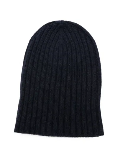 Cenere Ribbed Cashmere Beanie In Yellow
