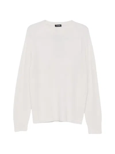 Cenere Ribbed Raglan-sleeve Sweater In White