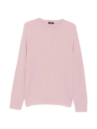Cenere Ribbed Sweater With Raglan Sleeves In Pink