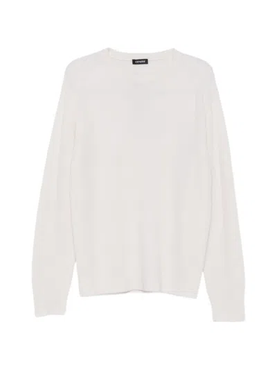 Cenere Ribbed Sweater With Raglan Sleeves In White
