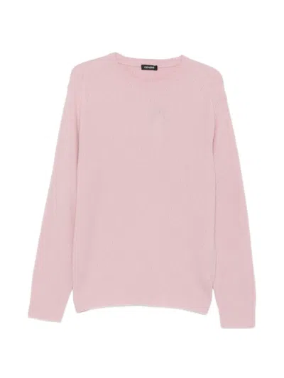 Cenere Ribbed-knit Raglan-sleeve Sweater In Pink
