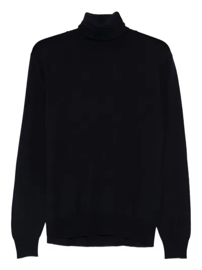 Cenere Roll-neck Sweater In Black