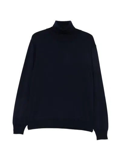 Cenere Roll-neck Sweater In Blue