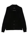 Cenere Shawl-collar Cardigan In Black