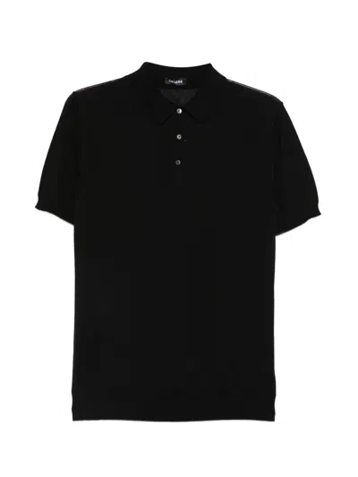 Cenere Short-sleeve Polo Shirt In Black