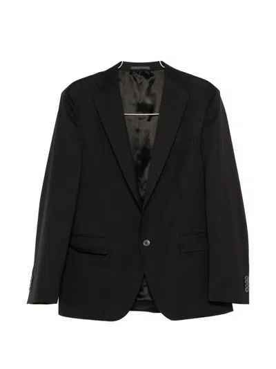 Cenere Single-breasted Suit In Black