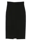 Cenere Slit Pencil Skirt In Black