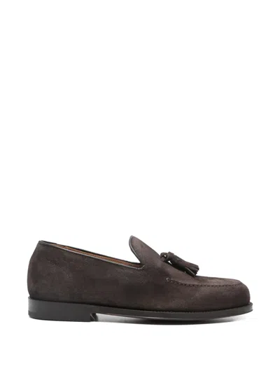 Cenere Tassel Loafers In Brown